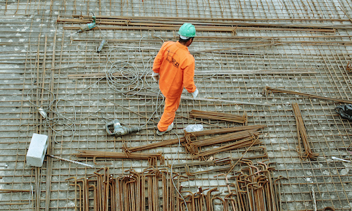 Construction worker jobsite