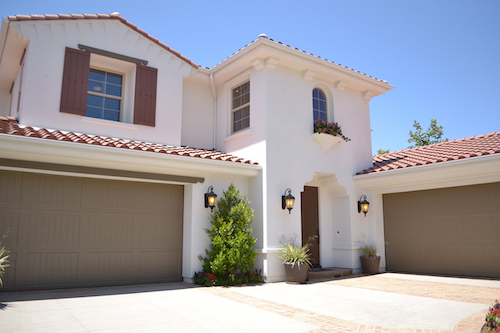 White Stucco House