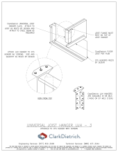 ClarkDietrich Universal Joist Hanger UJH-3  