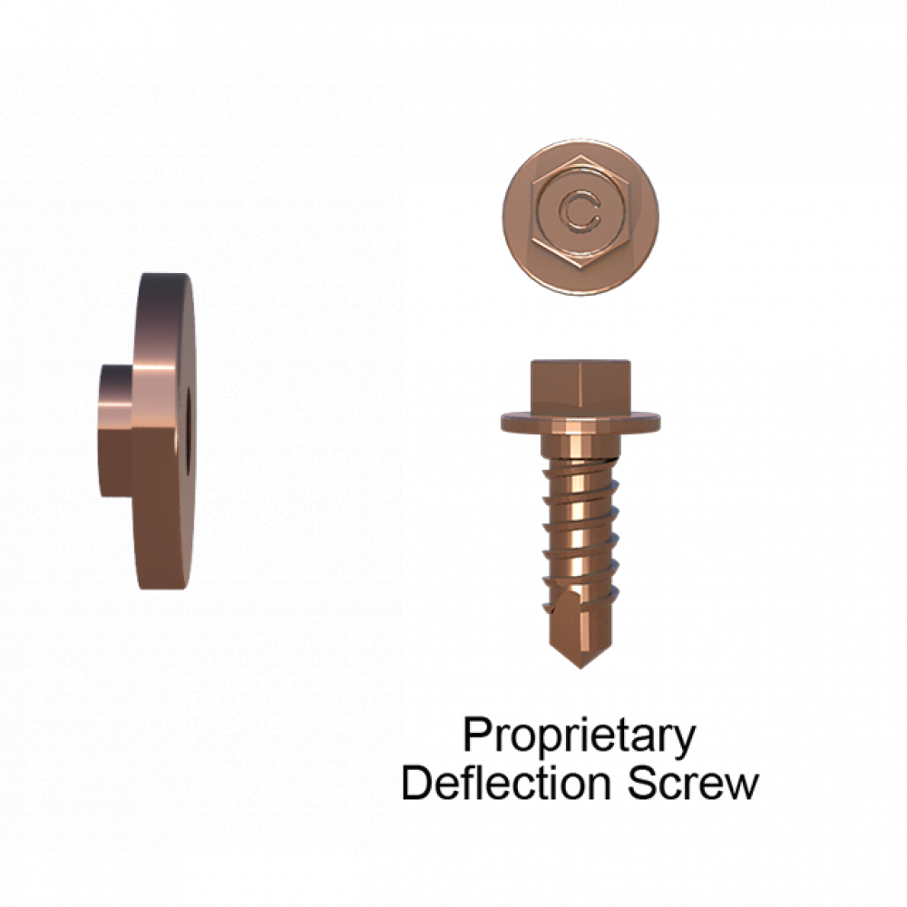 Copper Bushing for 14ga Clips & Proprietary Deflection Screws (For Stud Connection)