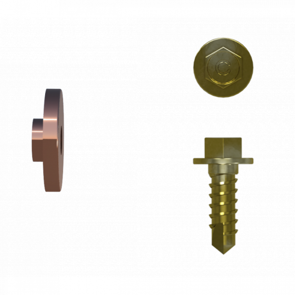 Copper Bushing for 14ga Clips & FastClip Deflection Screws (For Stud Connection)