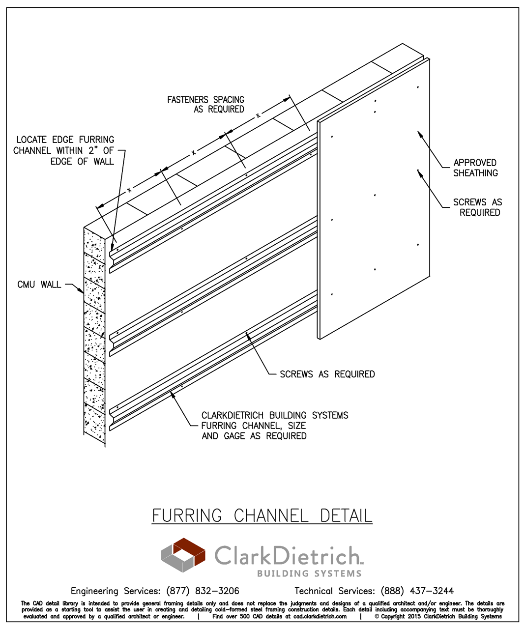 Stud Furring Detail For Wall Concrete Wall CMU Drywall Metal Stud Furring Detail For Wall Concrete Wall CMU Drywall Metal