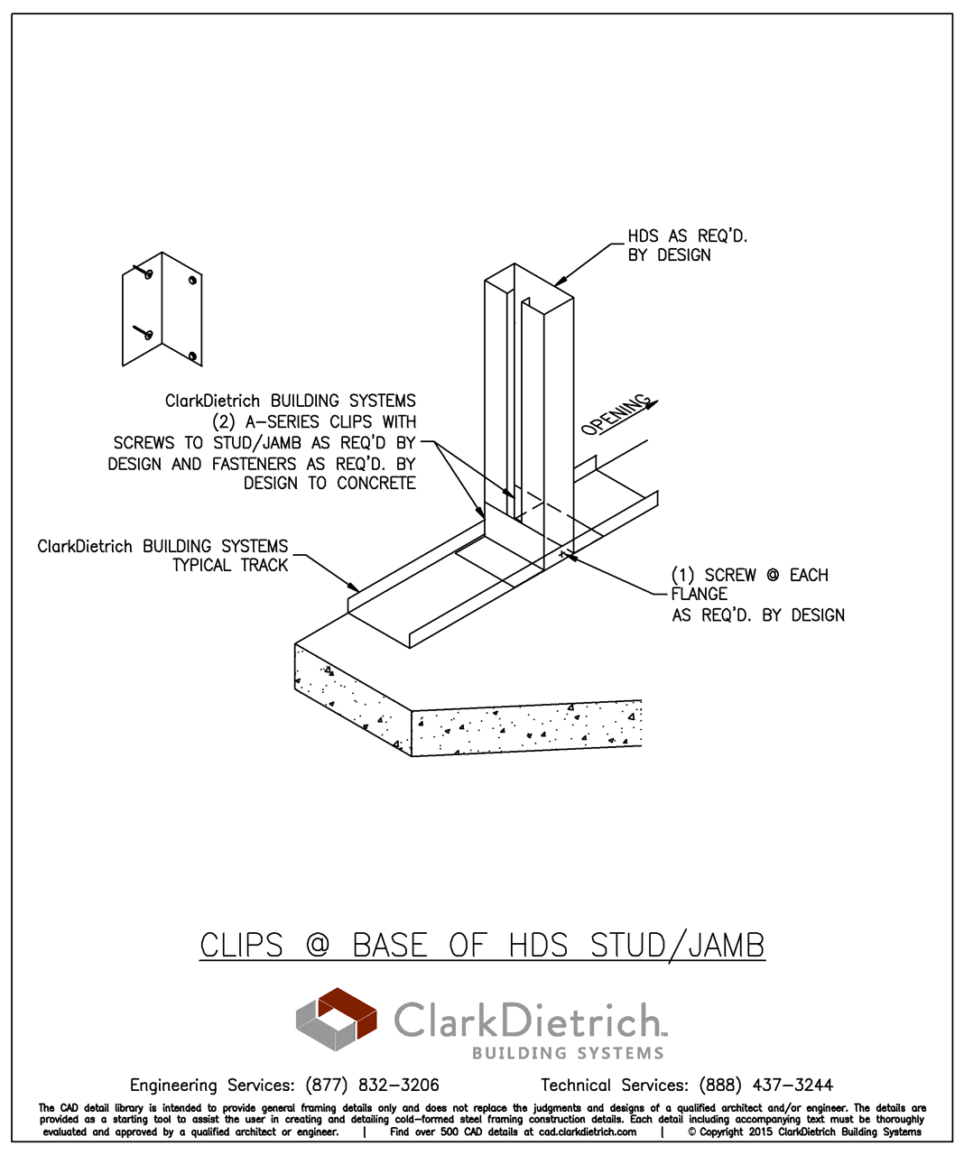 EasyClip™ A-Series™ End Clip | ClarkDietrich Building Systems