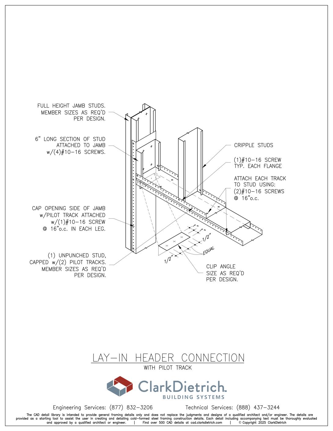 Pilot Track Lay-in Header