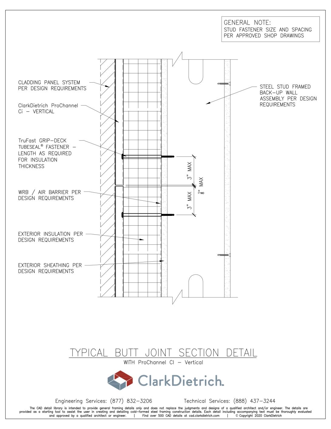 ProChannel Ci - Vertical - Butt Joint Detail