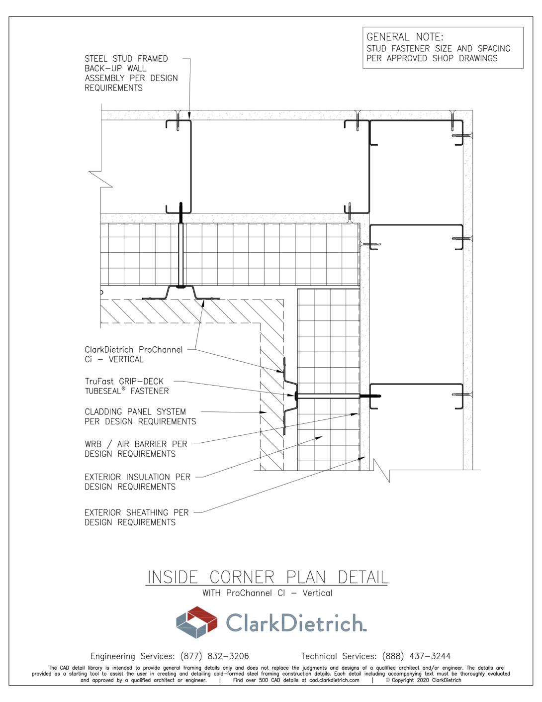 ProChannel Ci - Vertical - Inside Corner Detail