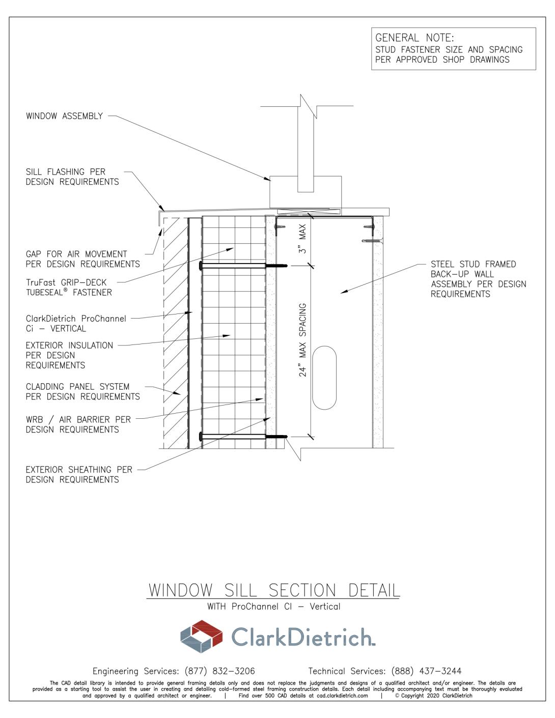 ProChannel Ci - Vertical - Sill Detail