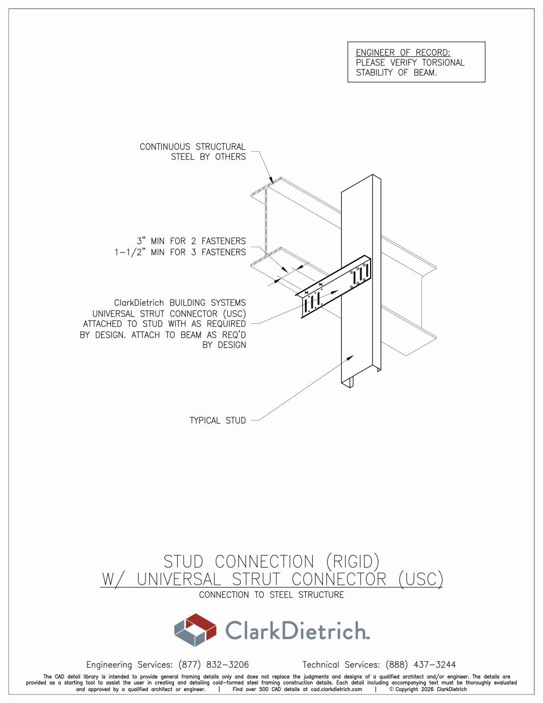 USC - Rigid Stud Connection